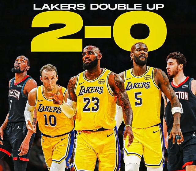 残阵湖人2-0领先火箭 詹姆斯39分钟28+8+7助奠定